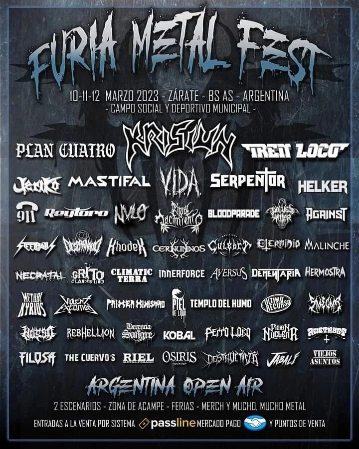 Noticia: “Furia Metal Fest 2023 Anuncia grilla final”