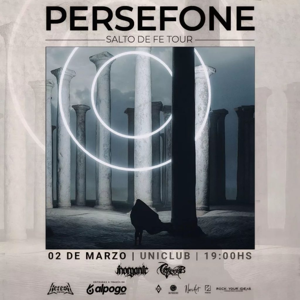 Persefone llega este jueves a Uniclub de la mano de Heresy Metal Media