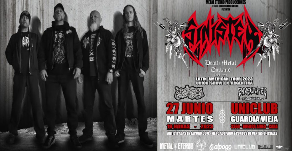 Sinister estará tocando en Argentina en junio organiza Metal Eterno Producciones
