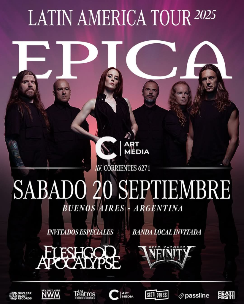 EPICA regresa a Argentina! La visita será el sábado 20 de septiembre 2025