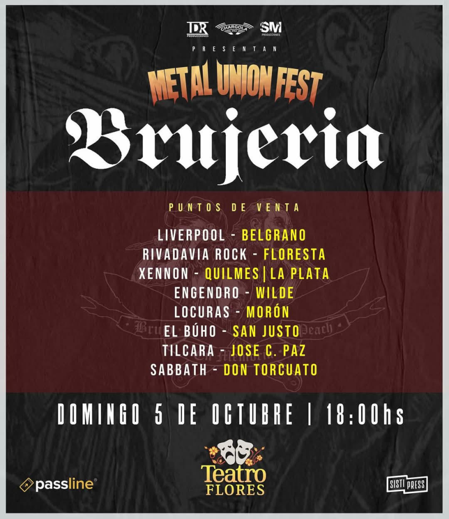 Brujería en Argentina con su  Tour en Memoria de Juan Brujo y Pinche Peach 