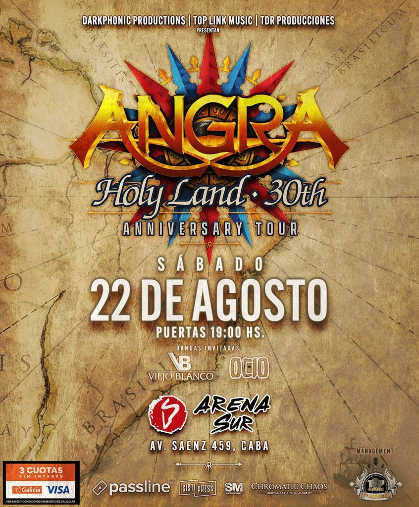 ANGRA llega a Argentina para celebrar los 30 años de HOLY LAND